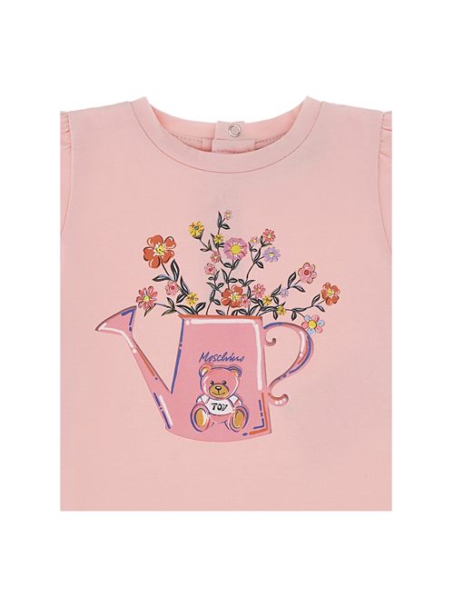 T-shirt, bambina, logata. MOSCHINO | MIM02B LBA1050209